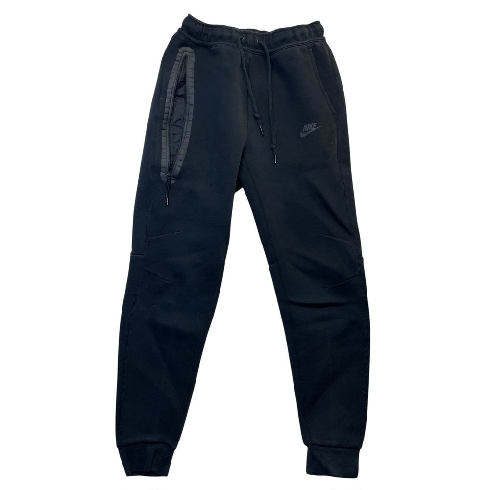 Nike Tech Fleece Joggers Black Slim Fit Sweatpants CU4495-010 Mens Small